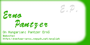 erno pantzer business card